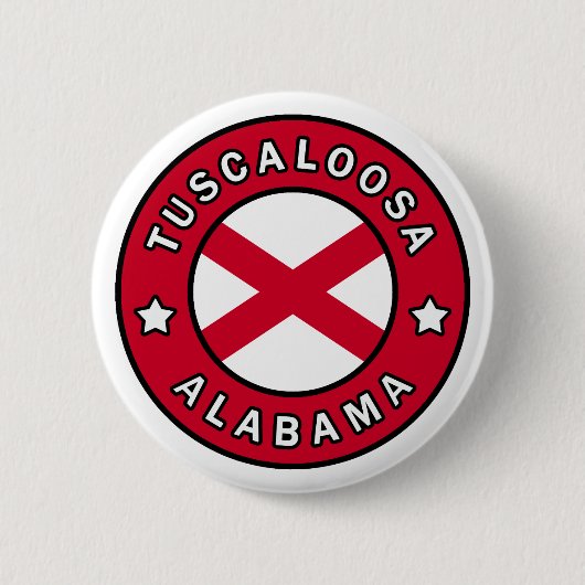 Tuscaloosa Alabama Ronde Button 5,7 Cm (Voorkant)