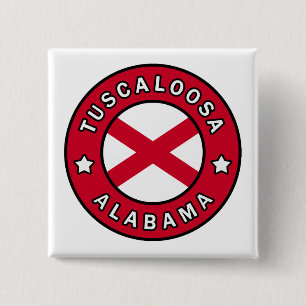 Tuscaloosa Alabama Vierkante Button 5,1 Cm