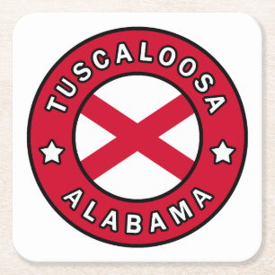 Tuscaloosa Alabama Vierkante Kartonnen Onderzetter
