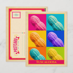 Tuscaloosa ansichtkaart Alabama pinda vintage Briefkaart