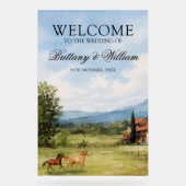 Tuscan Countryside Landscape Wedding Welcome (Recto)
