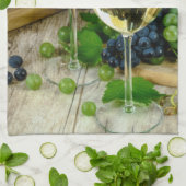 Tuscan Grapes and Wine Kitchen Towel Theedoek (Gevouwen)