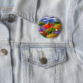 Tuscan Scene Ronde Button 5,7 Cm (In situ)