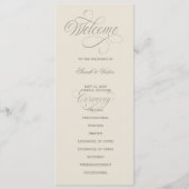 Tuscan Valla Calligraphy double side program card Programma (Voorkant)