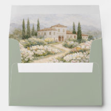 Tuscan Villa Trouwuitnodiging Envelope