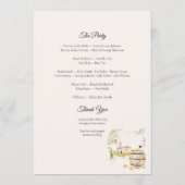 Tuscan Villa Wedding Program Elegant Italy Programma (Achterkant)