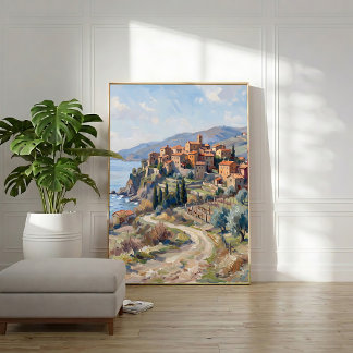 Tuscan Village Wandkunstdruk, Klaar om op te hange Poster