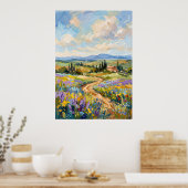 Tuscan Wildflower Path Landschaps poster (Keuken)