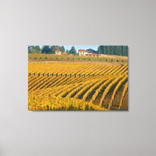 Tuscaniaans uitziende Black Walnut Inn boven de Canvas Afdruk