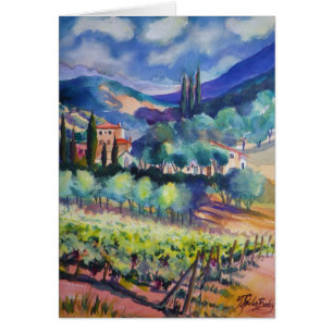 "TUSCANY Hillside in BLUES"