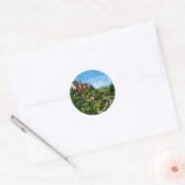 TUSCANY LANDSCAPE 3 RONDE STICKER (Envelop)