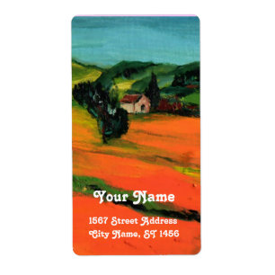 TUSCANY LANDSCAPE ETIKET