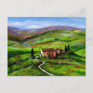 TUSCANY LANDSCAPE MET GROENE HILLEN BRIEFKAART