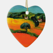 TUSCANY LANDSCAPE MET ZONLOWERS KERAMISCH ORNAMENT (Rechts)