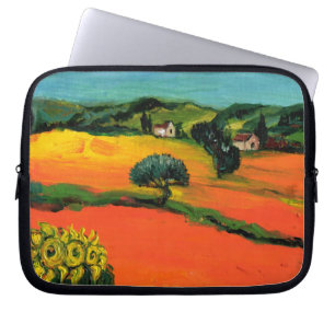 TUSCANY LANDSCAPE MET ZONLOWERS LAPTOP SLEEVE