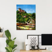TUSCANY LANDSCAPE POSTER (Thuiskantoor)