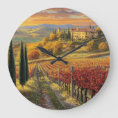 Tuscany Landscape Round Clock Grote Klok (Voorkant)