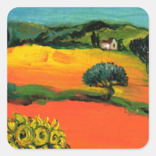 TUSCANY LANDSCAPE vierkant Vierkante Sticker