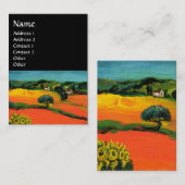 TUSCANY LANDSCAPIE MET ZONLOWERS, zwart Visitekaartje (Voorkant / Achterkant)