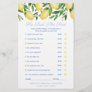 Tuscany Lemon zei dat ze een weduwentegelspel zei Flyer