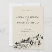 Tuscany Modern Classy Save the Date (Voorkant)