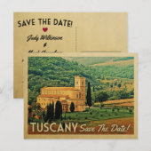 Tuscany Save the Date  Italy Briefkaarten (Voorkant / Achterkant)