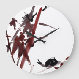 Tuschekunst mit Schnecke und Rotem Bambus Grote Klok