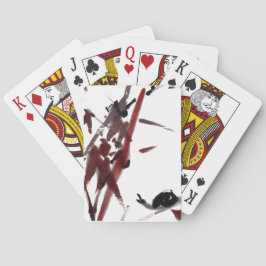 Tuschekunst mit Schnecke und Rotem Bambus Pokerkaarten