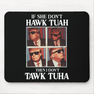 Tush 2024 Hawk Tuah Trump aan boord van luchthaven Muismat