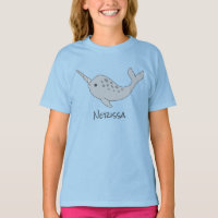 Tusked Narwhal Name T-Shirt (Child)