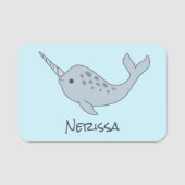 Tusked Narwhal Name Tag (Voorkant)