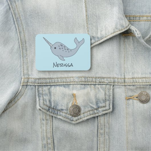 Tusked Narwhal Name Tag (In situ)