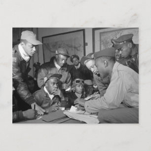 Tuskegee Airmen 332e piloten van de groep Vighter Briefkaart