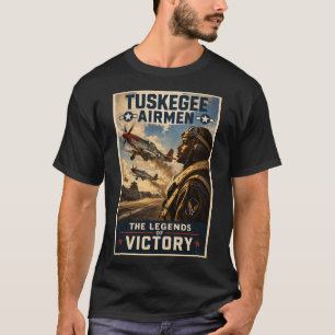 Tuskegee Airmen "Legends of Victory" Huldiging T-shirt