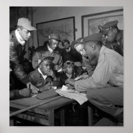 Tuskegee Airmen Planning Session - Italië - 1945 Poster