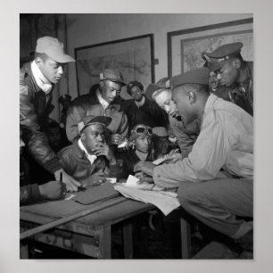 Tuskegee Airmen Planning Session - Italië - 1945 Poster