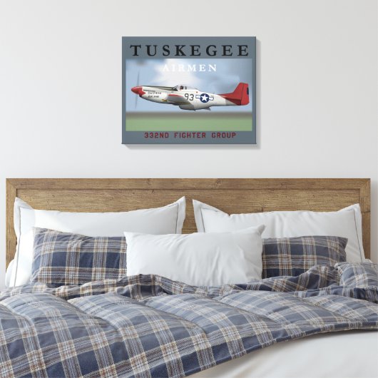Tuskegee Airmen Poster Canvas Afdruk (Insitu (Slaapkamer))