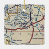 Tuskegee AL  Map Keramisch Ornament (Achterkant)