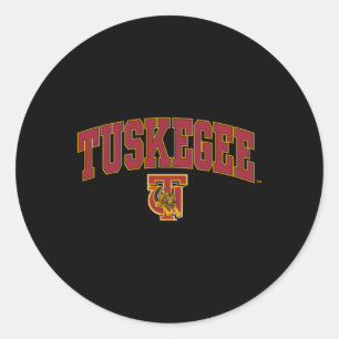 Tuskegee gouden tijgers boog over ronde sticker