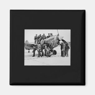 Tuskegee piloten VS Black History World Wa Magneet