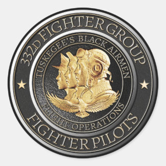 Tuskegee Red Tail Airmen 332d gevechtsgroep Ronde Sticker