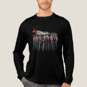 Tuskegee Red Tail Airmen Squadron: 332e jager Tri-Blend Shirt (Voorkant volledig)