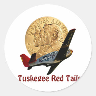 Tuskegee Red tail Ronde Sticker