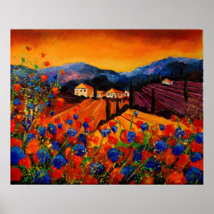 tusscaanse papaver 45 poster