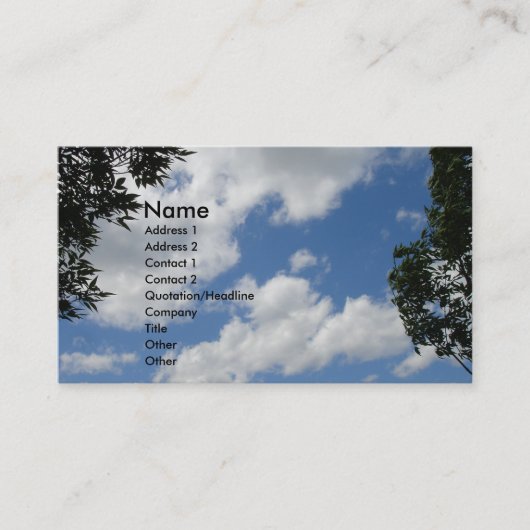 Tussen 2 Visitekaartje bomen (Voorkant)
