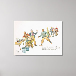 Tussen 7 en 8 uur canvas afdruk