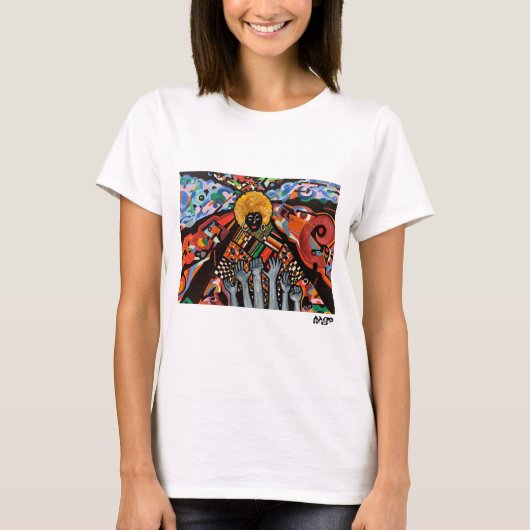 "Tussen de chaos sta ik op" T-shirt (Voorkant)