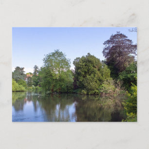 Tussen de eilanden, Roath Park Lake, Cardiff. Briefkaart