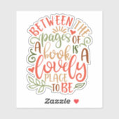 Tussen de pagina's van boekideeën sticker (Vel)