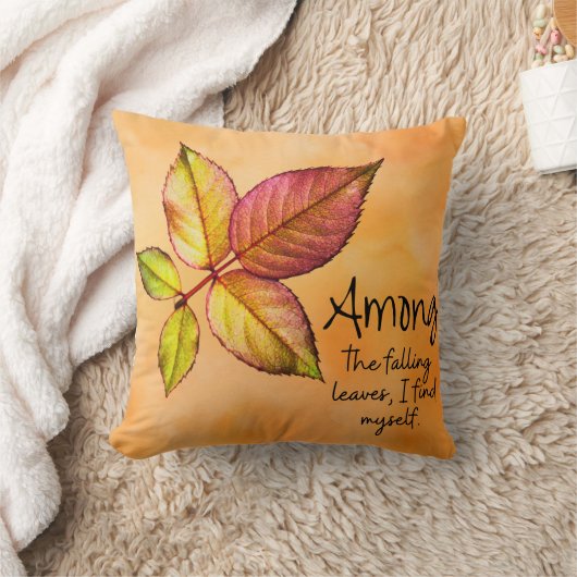Tussen de vallende bladeren | Gezellige Herfst Sie Kussen (Deken)